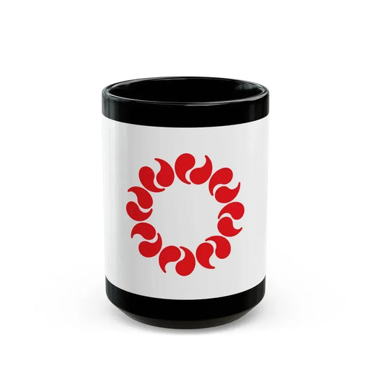 Flag of Saitama Prefecture Japan - Black Coffee Mug 15oz - Go Mug Yourself