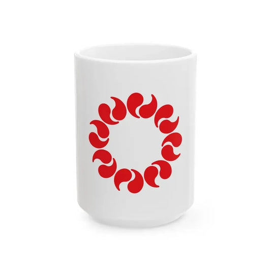 Flag of Saitama Prefecture Japan - White Coffee Mug 15oz - Go Mug Yourself