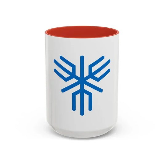 Flag of Sakai Osaka Japan - Accent Coffee Mug 15oz Red - Go Mug Yourself