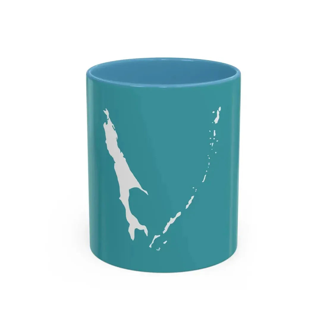 Flag of Sakhalin Oblast Russia - Accent Coffee Mug 11oz Light Blue - Go Mug Yourself