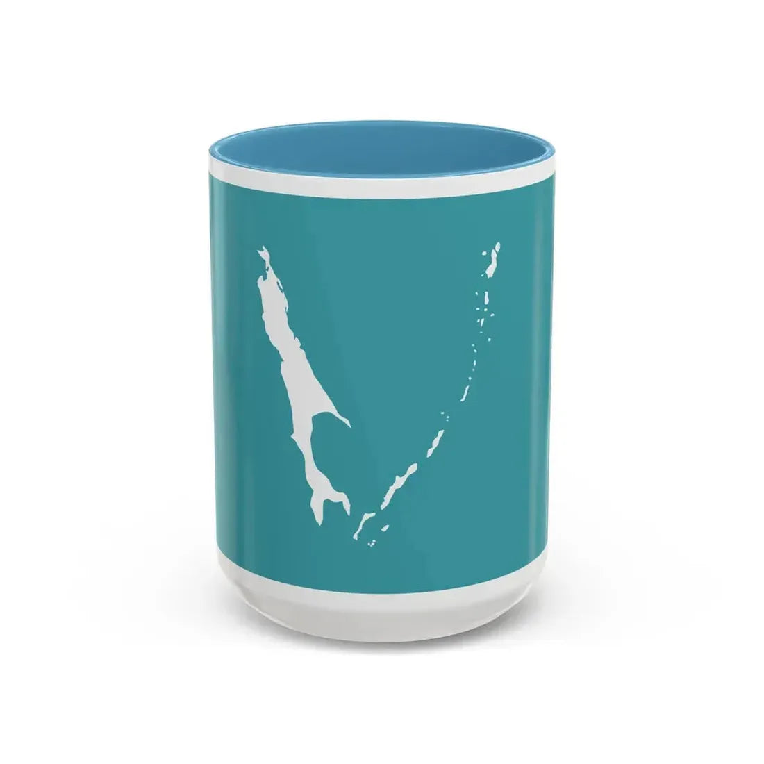 Flag of Sakhalin Oblast Russia - Accent Coffee Mug 15oz Light Blue - Go Mug Yourself
