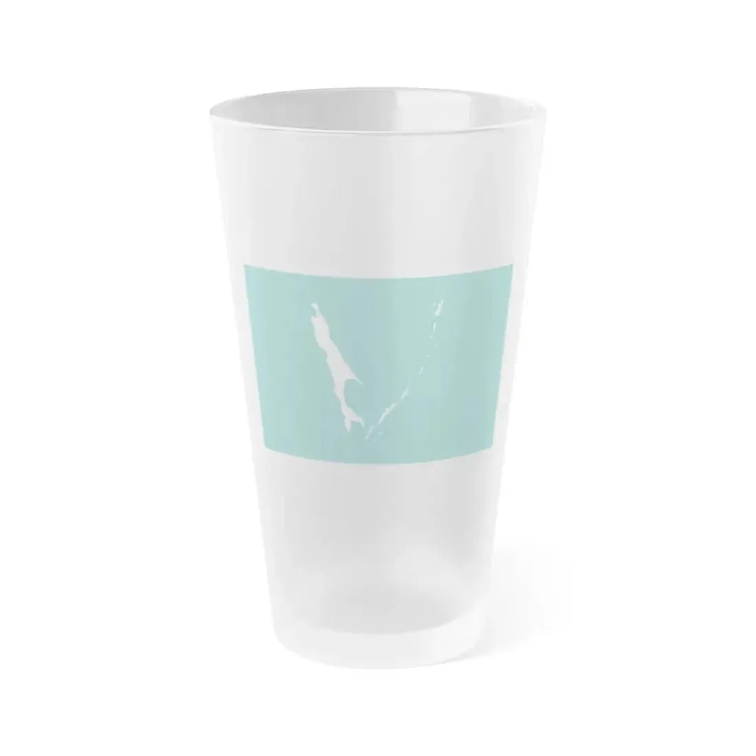 Flag of Sakhalin Oblast Russia - Frosted Pint Glass 16oz 16oz Frosted - Go Mug Yourself