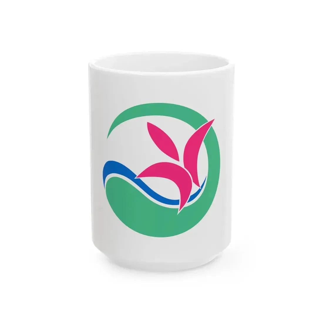 Flag of Sakuho Nagano (Japan) White Coffee Mug 15oz - Go Mug Yourself