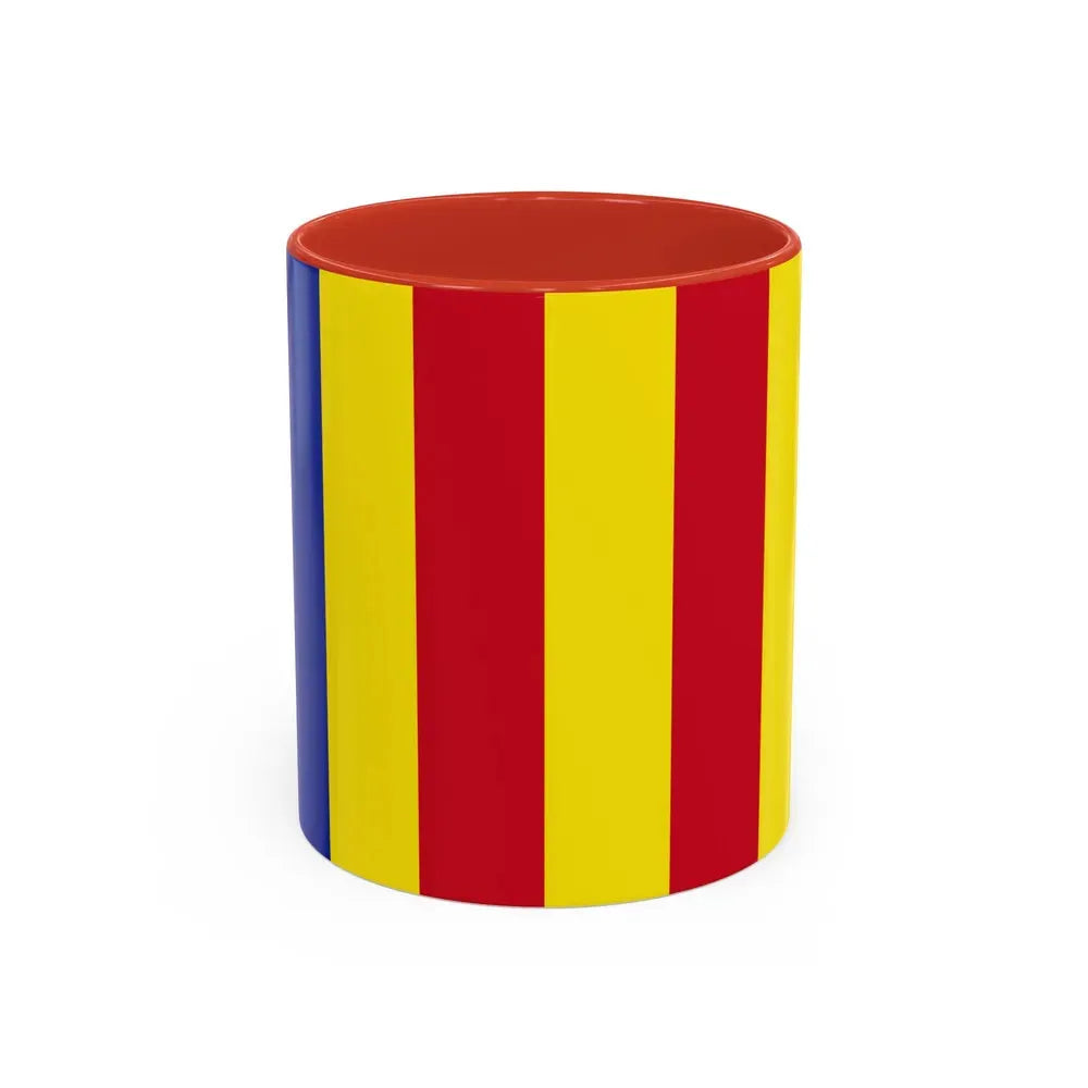 Flag of Salerno Italy - Accent Coffee Mug 11oz Red - Go Mug Yourself