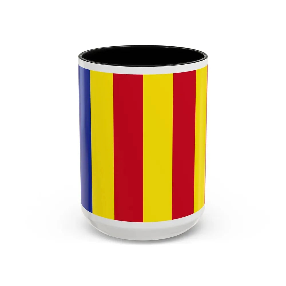 Flag of Salerno Italy - Accent Coffee Mug 15oz Black - Go Mug Yourself