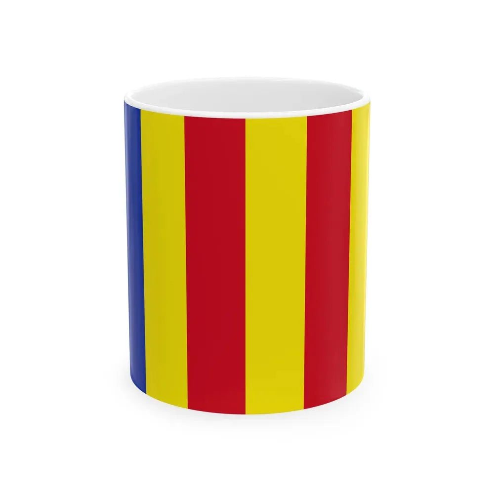 Flag of Salerno Italy - White Coffee Mug 11oz - Go Mug Yourself