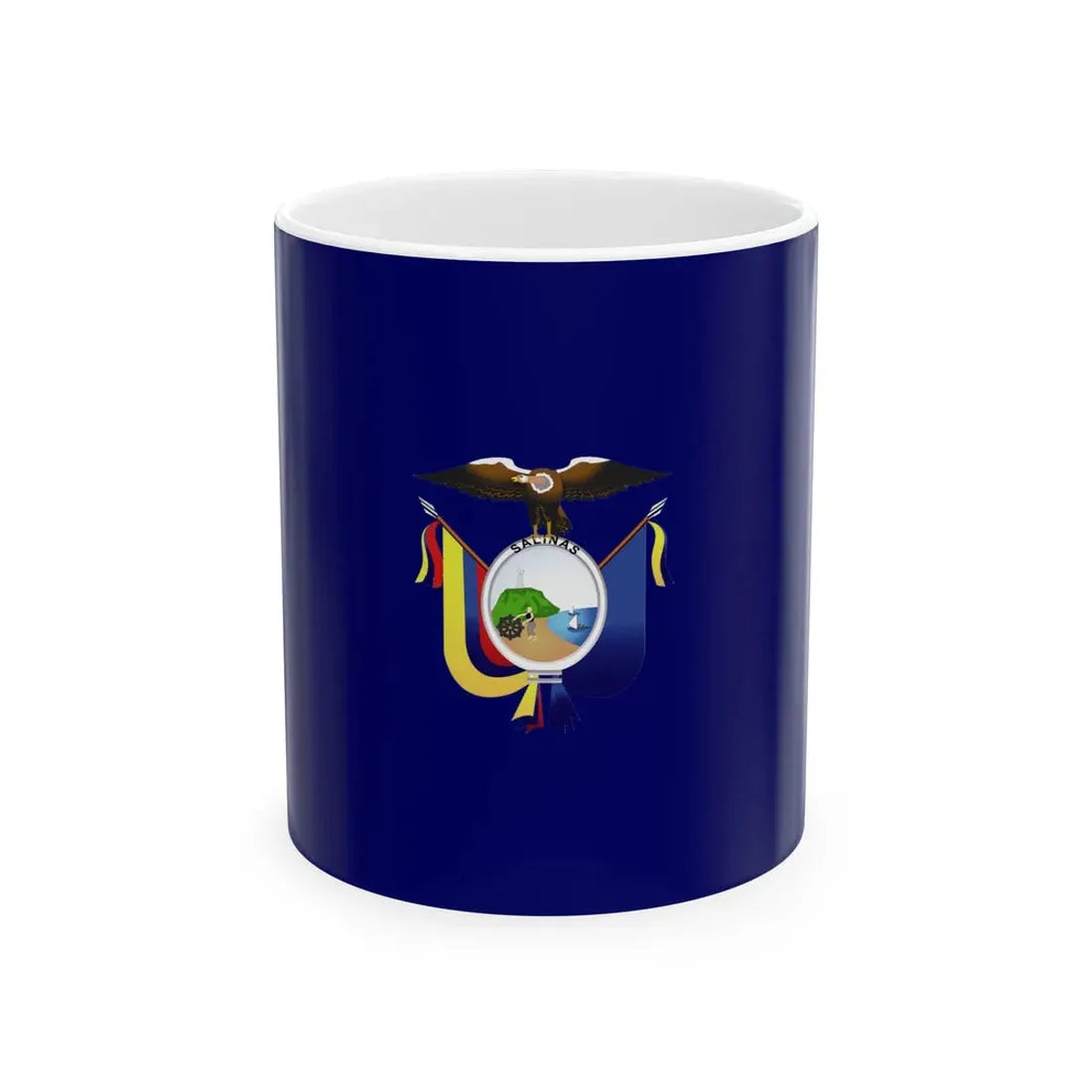Flag of Salinas Ecuador (Ecuador) White Coffee Mug 11oz - Go Mug Yourself