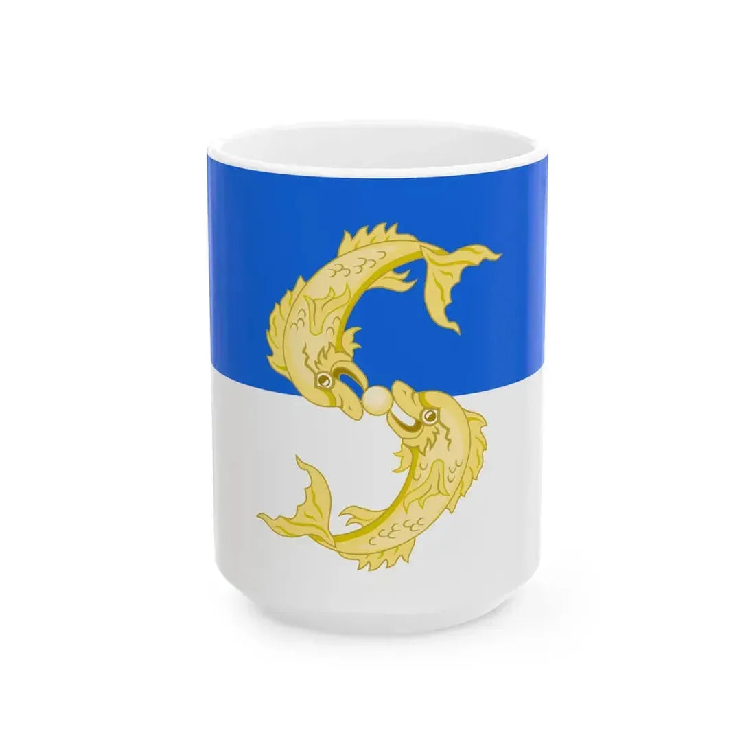 Flag of Saluzzo (Italy) White Coffee Mug 15oz - Go Mug Yourself