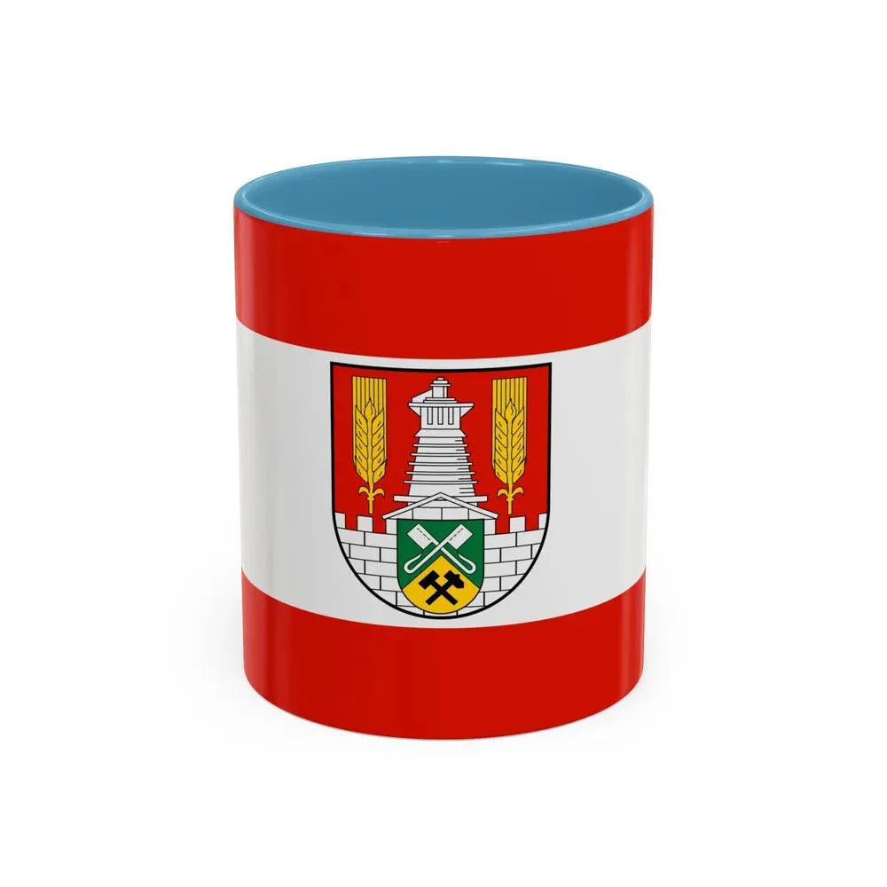 Flag of Salzgitter Germany - Accent Coffee Mug 11oz Light Blue - Go Mug Yourself