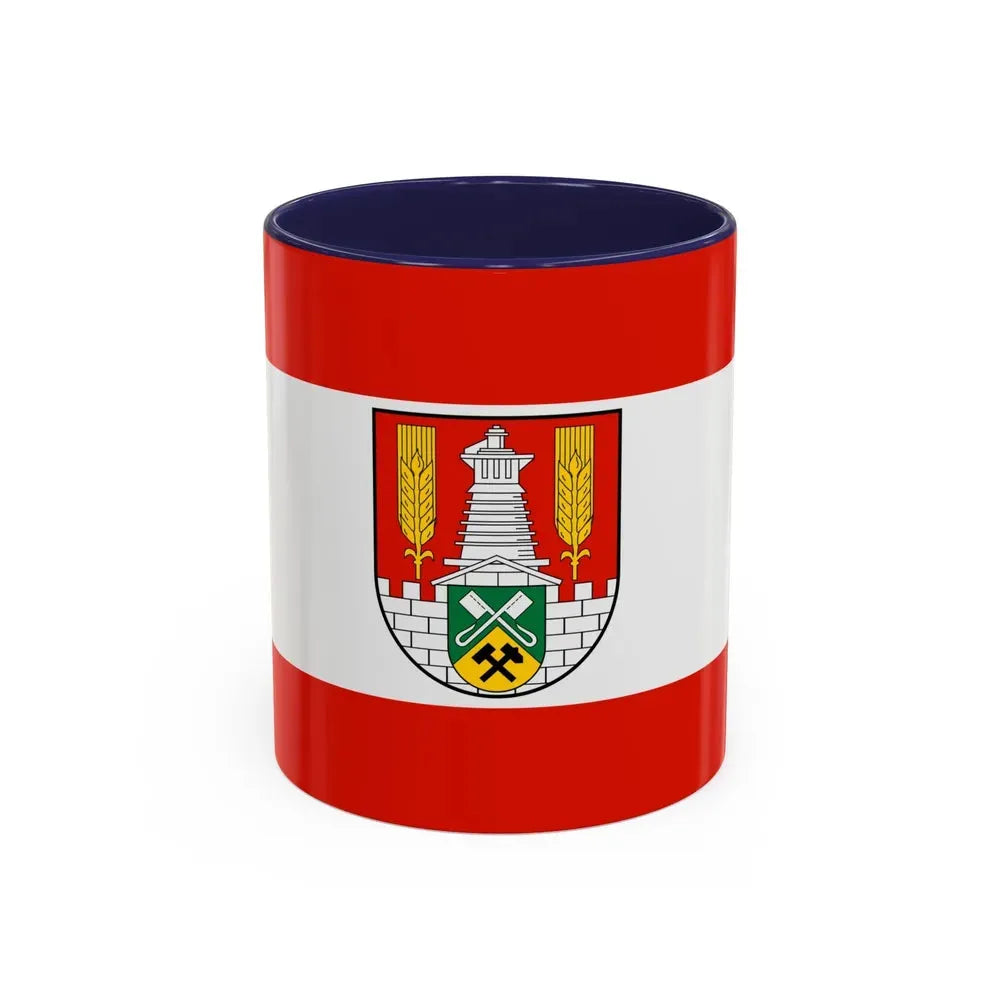 Flag of Salzgitter Germany - Accent Coffee Mug 11oz Navy - Go Mug Yourself