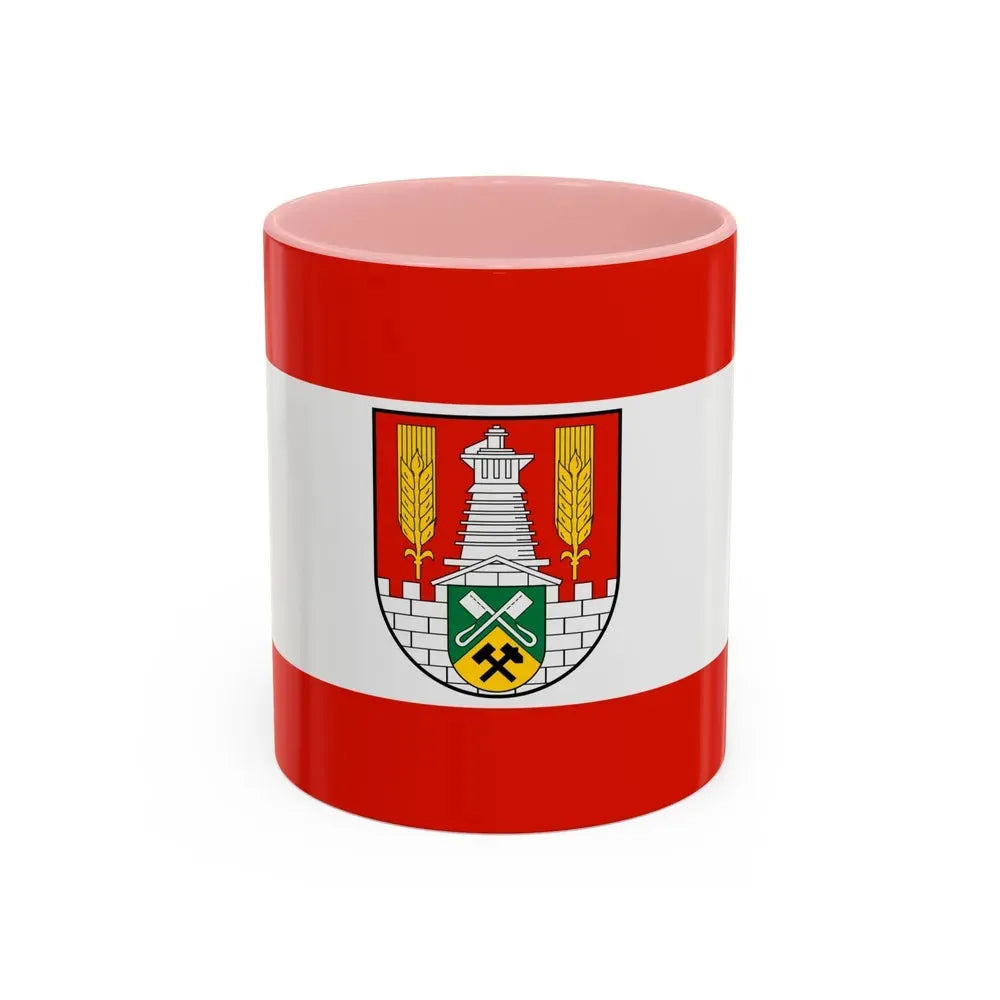 Flag of Salzgitter Germany - Accent Coffee Mug 11oz Pink - Go Mug Yourself