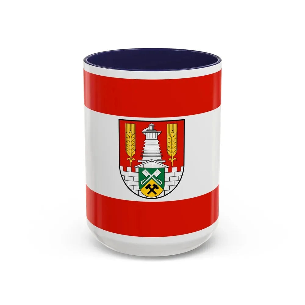 Flag of Salzgitter Germany - Accent Coffee Mug 15oz Navy - Go Mug Yourself