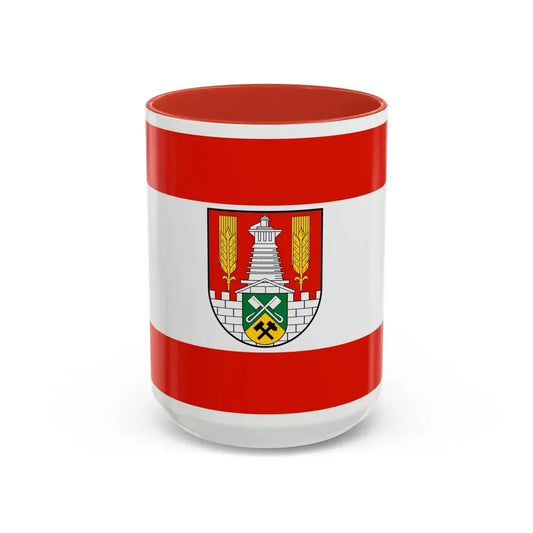 Flag of Salzgitter Germany - Accent Coffee Mug 15oz Red - Go Mug Yourself