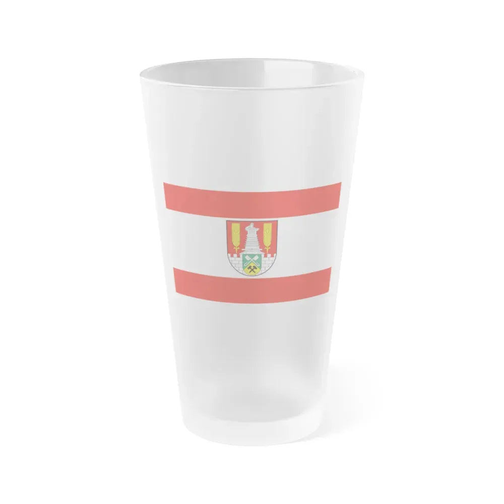 Flag of Salzgitter Germany - Frosted Pint Glass 16oz 16oz Frosted - Go Mug Yourself