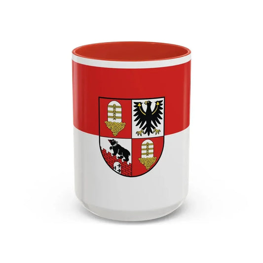 Flag of Salzlandkreis Germany - Accent Coffee Mug 15oz Red - Go Mug Yourself