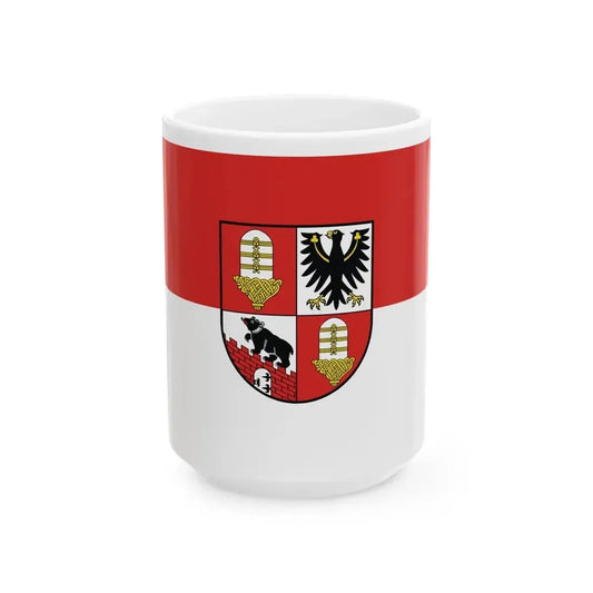 Flag of Salzlandkreis Germany - White Coffee Mug 15oz - Go Mug Yourself