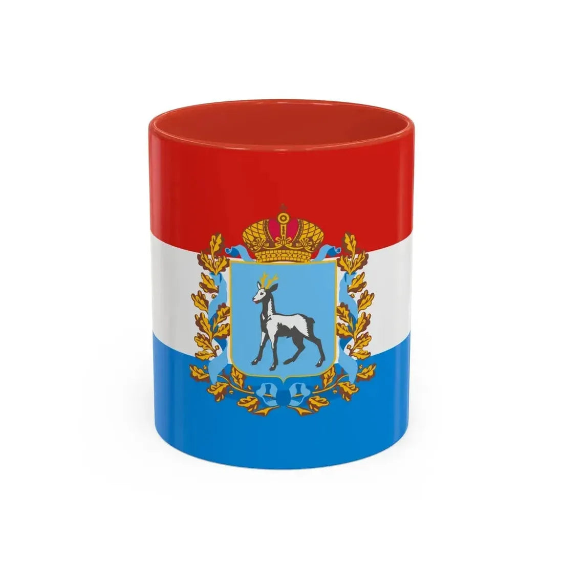 Flag of Samara Oblast Russia - Accent Coffee Mug 11oz Red - Go Mug Yourself