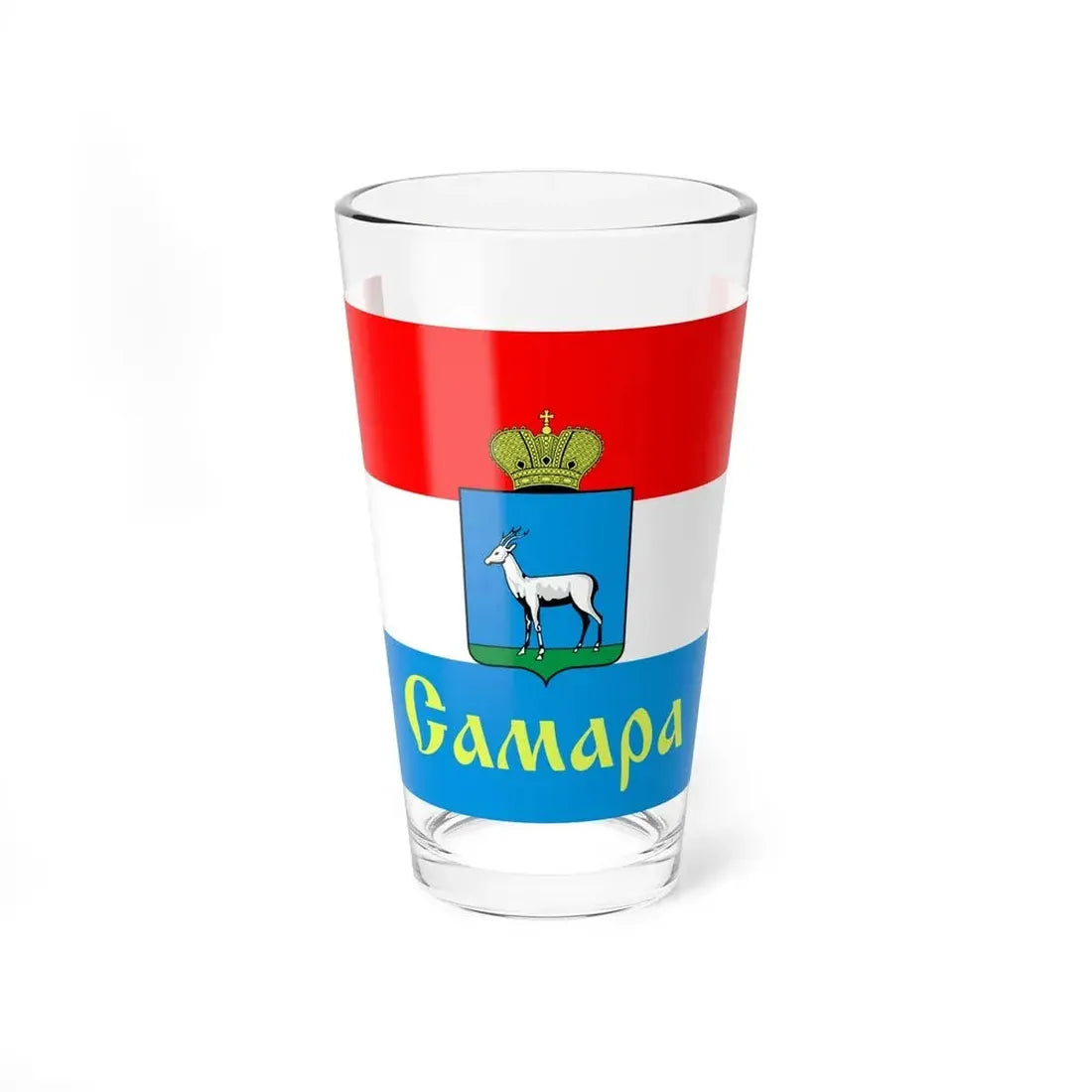 Flag of Samara Russia - Pint Glass 16oz 16oz - Go Mug Yourself