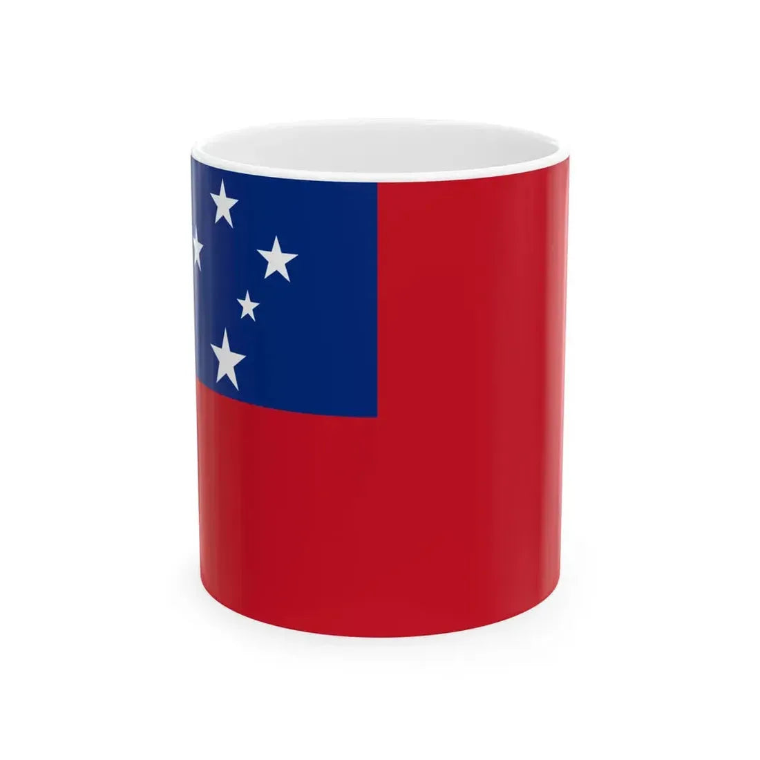 Flag of Samoa 3-2 (Samoa) White Coffee Mug 11oz - Go Mug Yourself