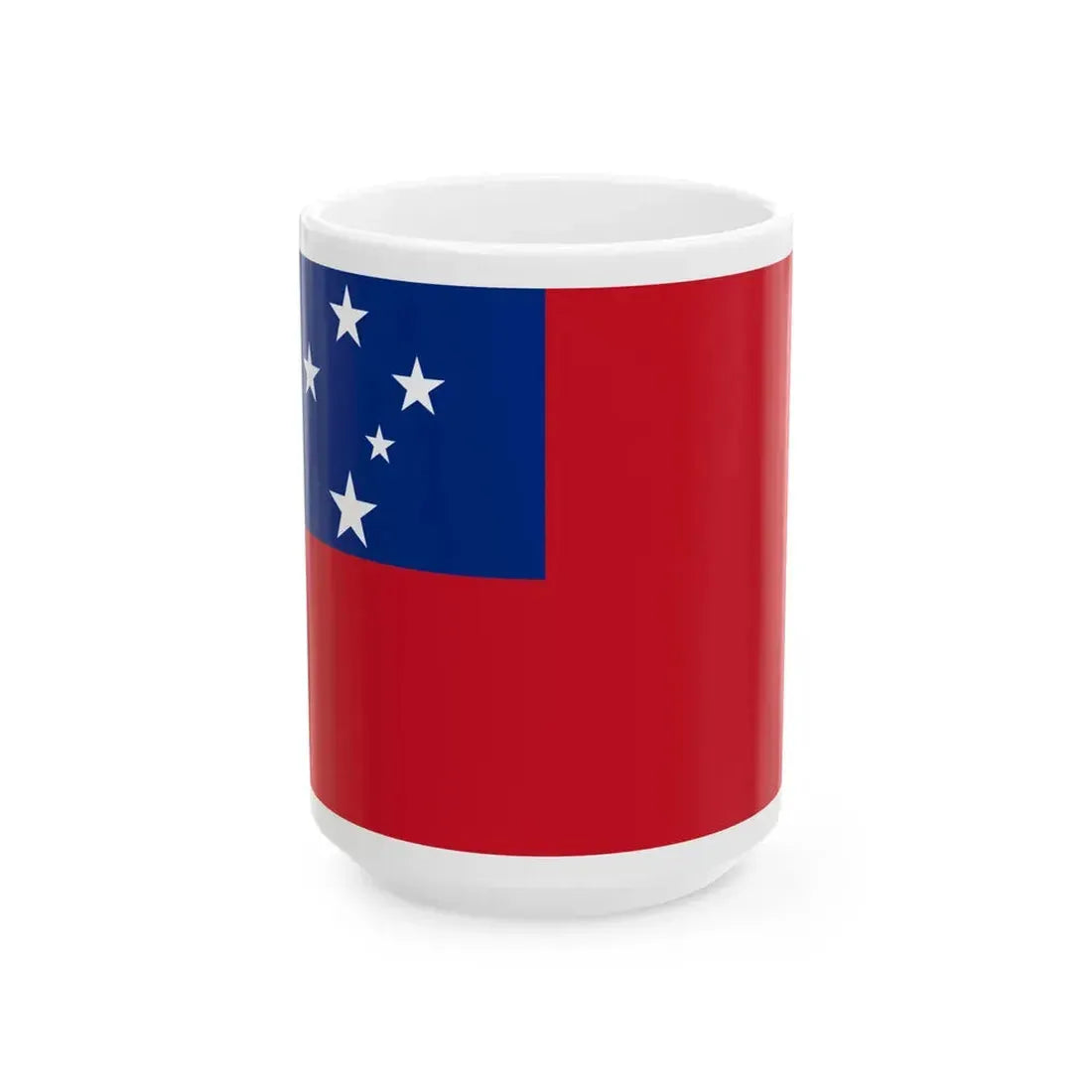 Flag of Samoa 3-2 (Samoa) White Coffee Mug 15oz - Go Mug Yourself