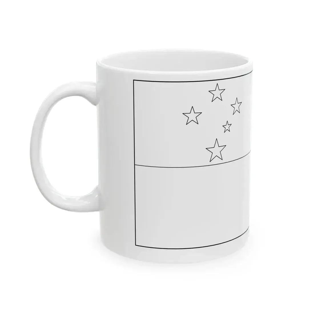 Flag of Samoa colouring page (Samoa) White Coffee Mug - Go Mug Yourself