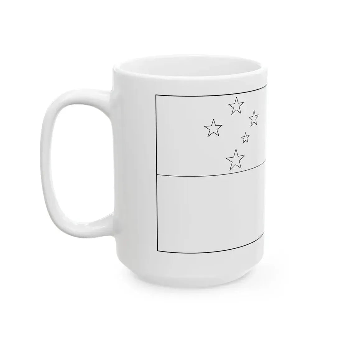 Flag of Samoa colouring page (Samoa) White Coffee Mug - Go Mug Yourself