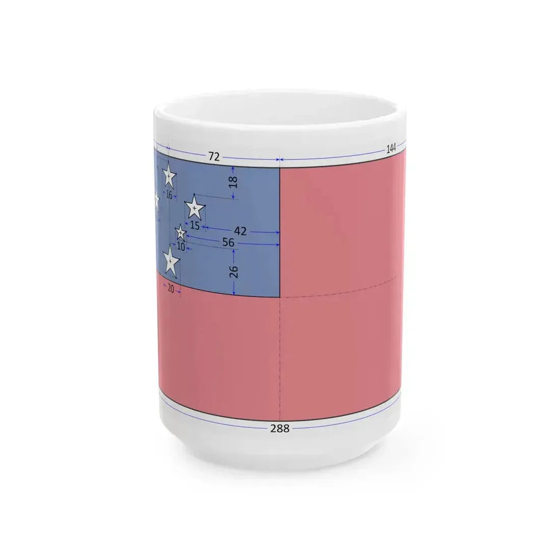 Flag of Samoa construction sheet (Samoa) White Coffee Mug 15oz - Go Mug Yourself