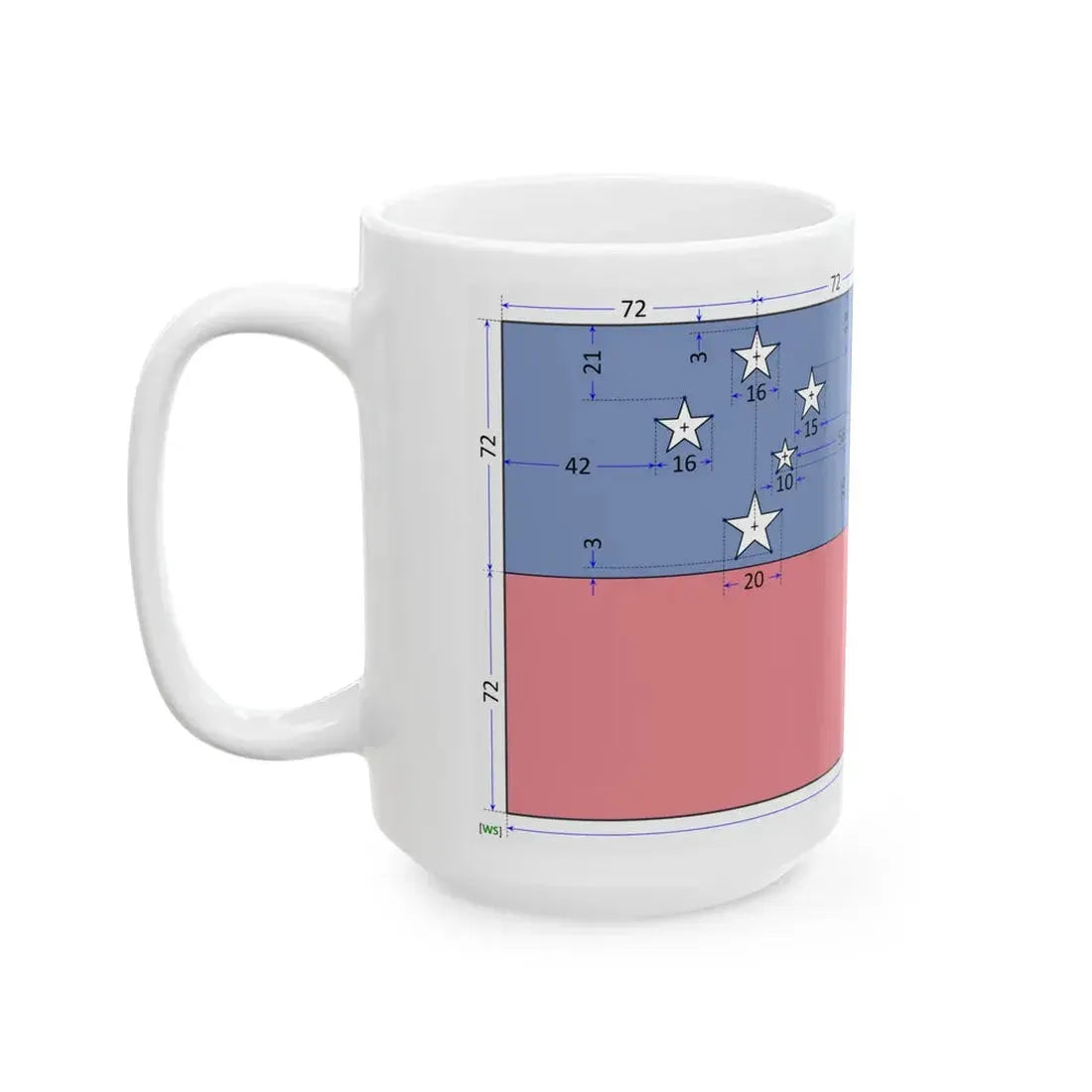 Flag of Samoa construction sheet (Samoa) White Coffee Mug - Go Mug Yourself
