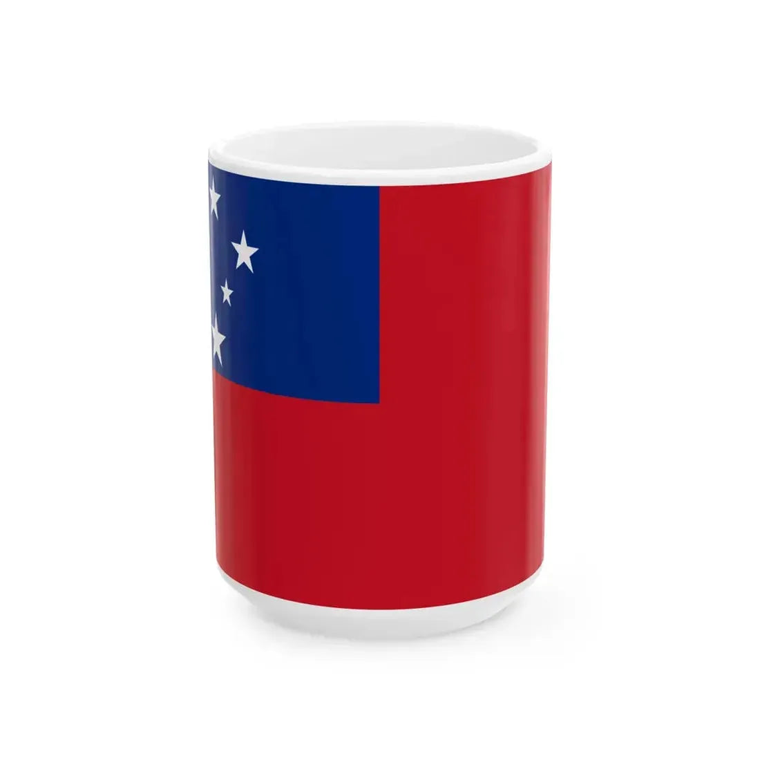 Flag of Samoa (Samoa) White Coffee Mug 15oz - Go Mug Yourself