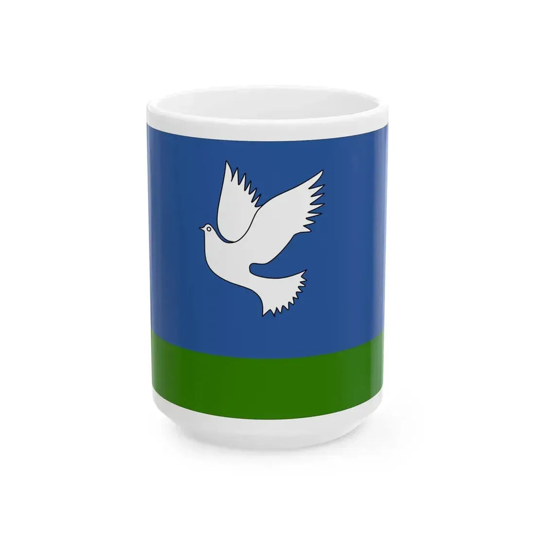 Flag of Samtredia Municipality (Georgia) White Coffee Mug 15oz - Go Mug Yourself
