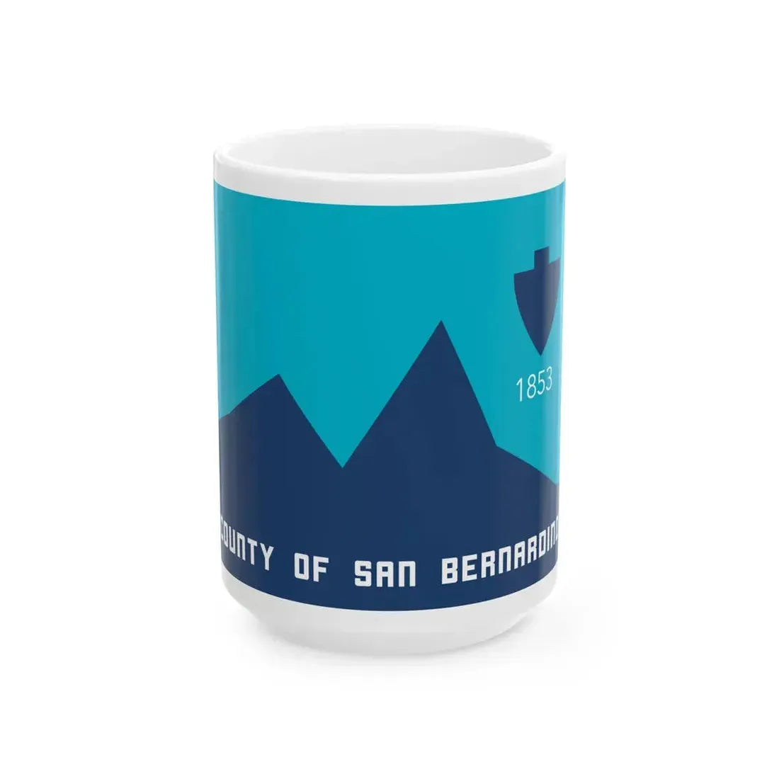 Flag of San Bernardino County California 1973-1984 (United States) White Coffee Mug 15oz - Go Mug Yourself