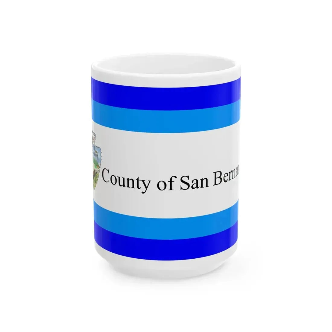Flag of San Bernardino County California 1984-2024 (United States) White Coffee Mug 15oz - Go Mug Yourself