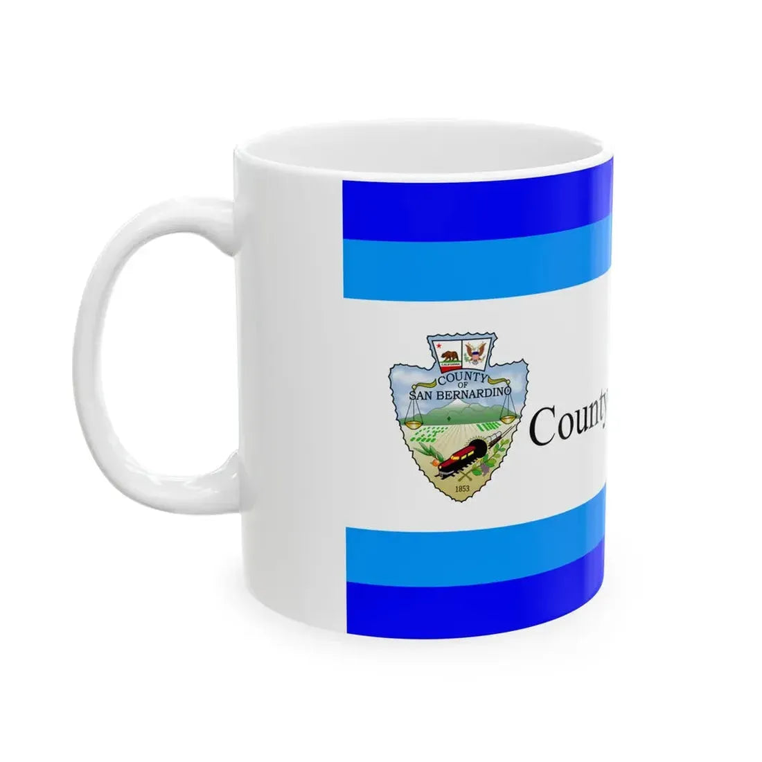 Flag of San Bernardino County California 1984-2024 (United States) White Coffee Mug - Go Mug Yourself
