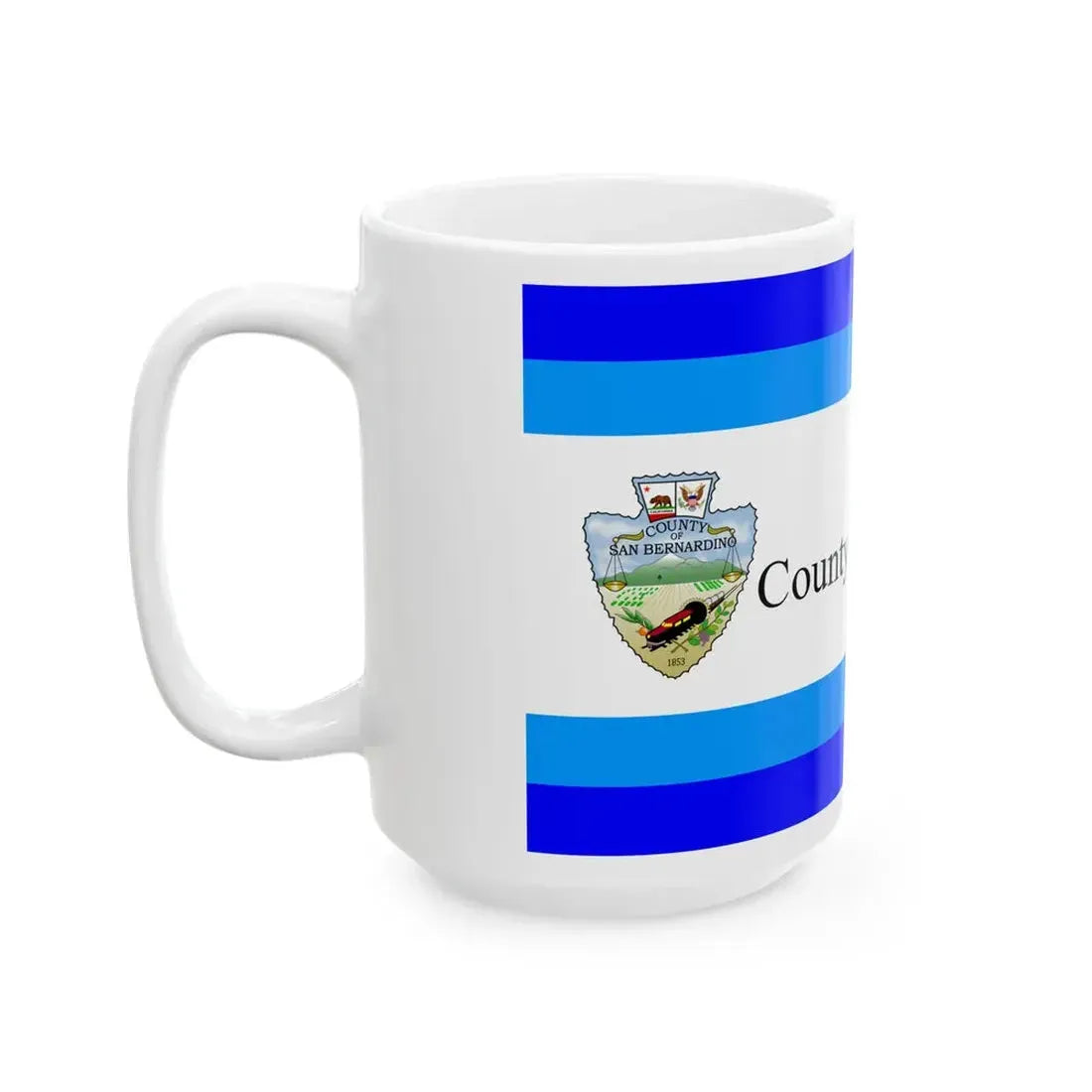Flag of San Bernardino County California 1984-2024 (United States) White Coffee Mug - Go Mug Yourself