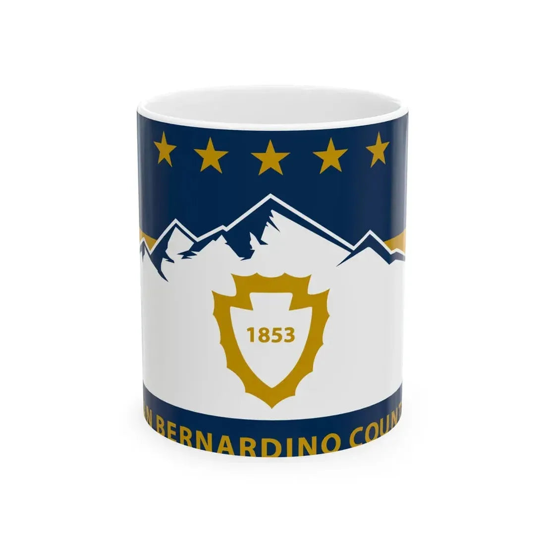 Flag of San Bernardino County California 2024present (United States) White Coffee Mug 11oz - Go Mug Yourself