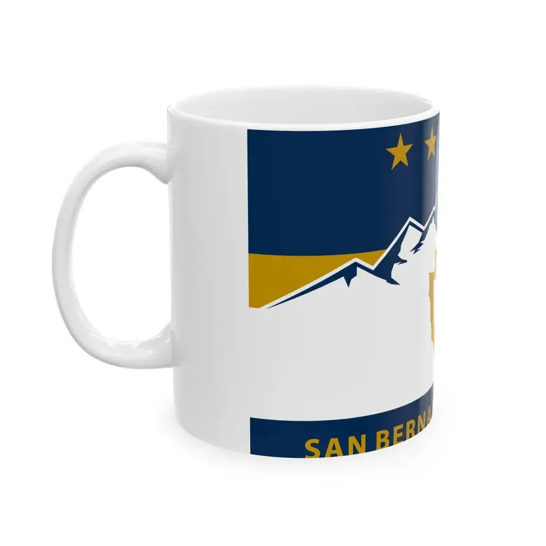 Flag of San Bernardino County California 2024present (United States) White Coffee Mug - Go Mug Yourself