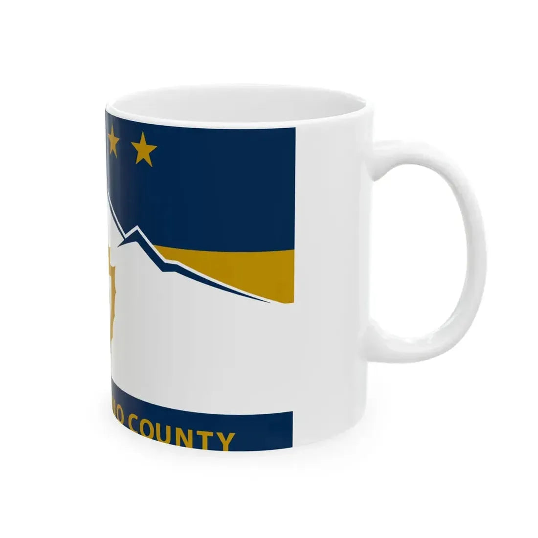 Flag of San Bernardino County California 2024present (United States) White Coffee Mug - Go Mug Yourself