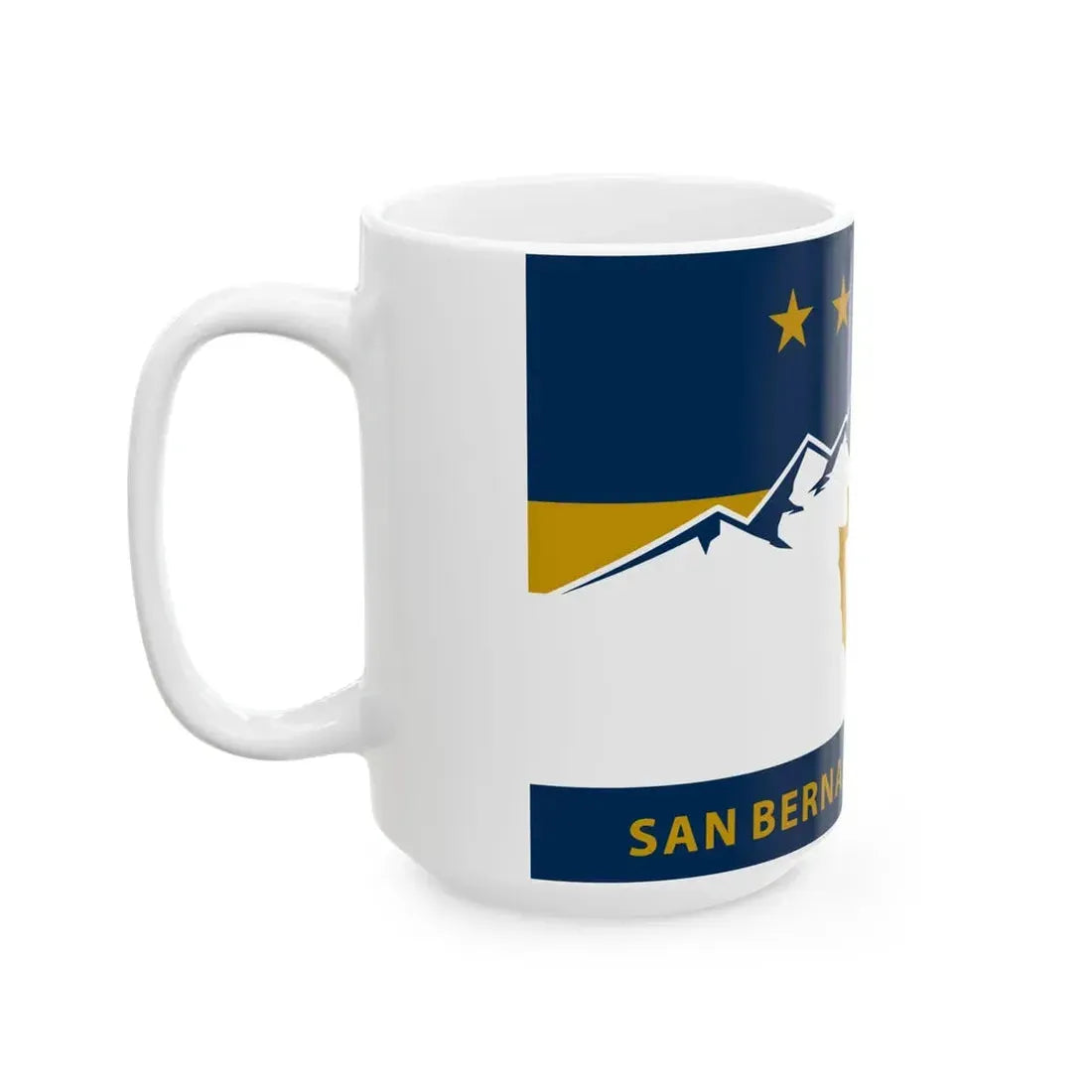 Flag of San Bernardino County California 2024present (United States) White Coffee Mug - Go Mug Yourself