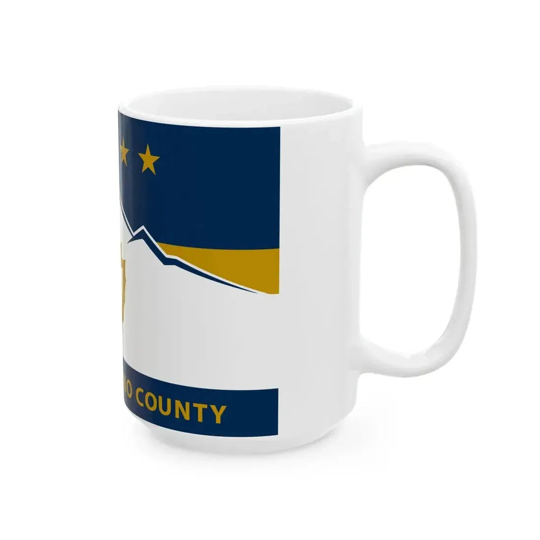 Flag of San Bernardino County California 2024present (United States) White Coffee Mug - Go Mug Yourself