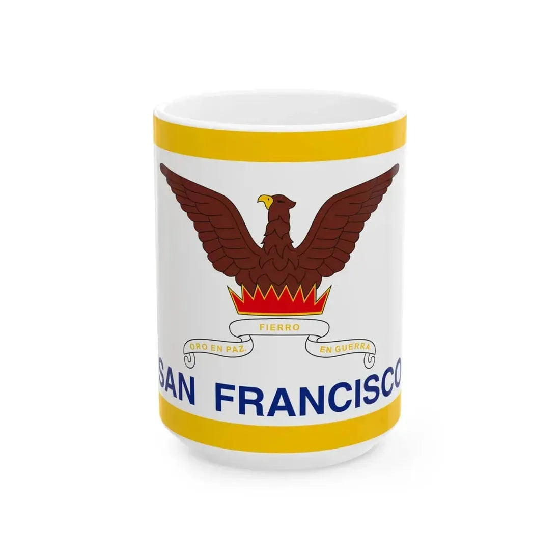 Flag of San Francisco California (United States) White Coffee Mug 15oz - Go Mug Yourself