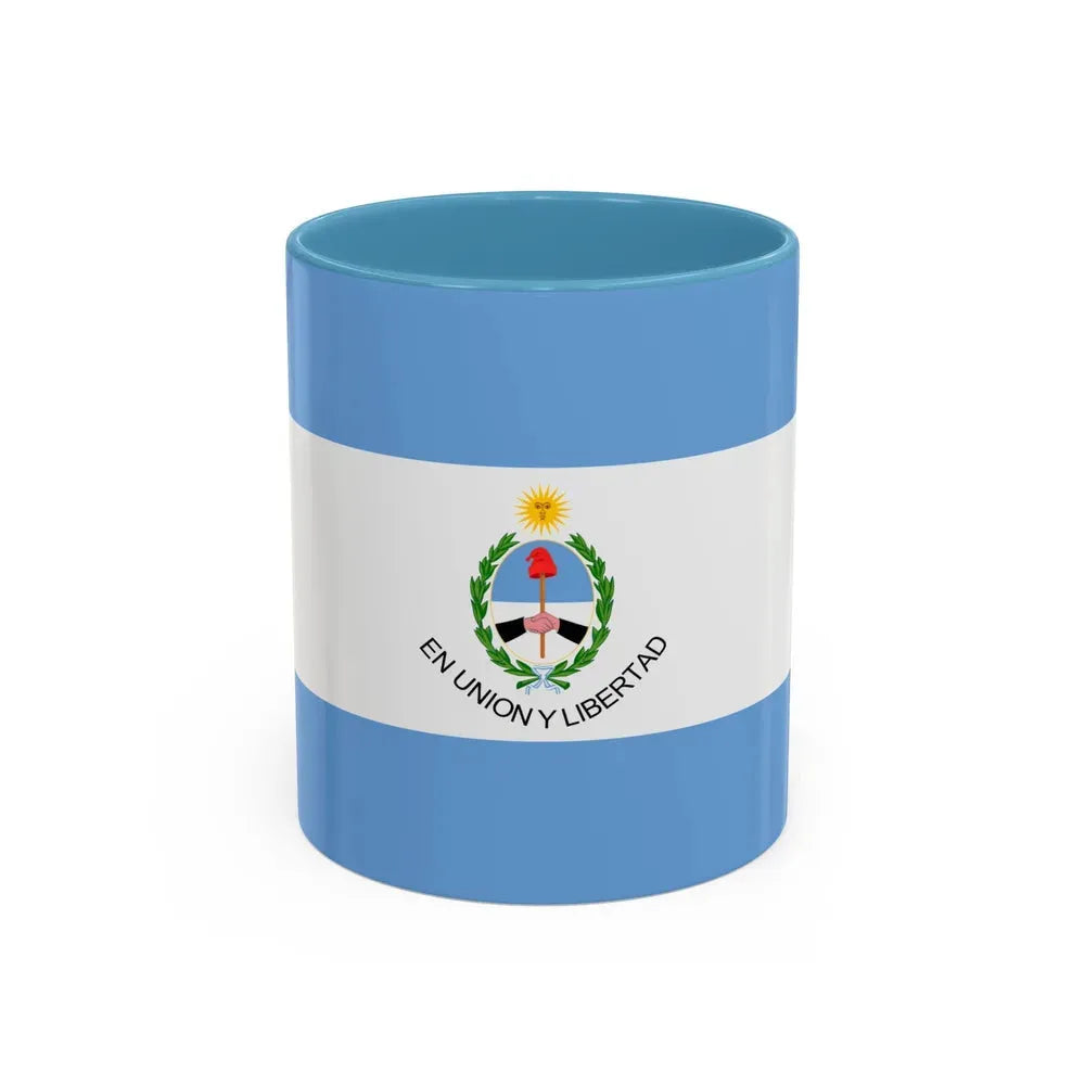 Flag of San Juan Province Argentina - Accent Coffee Mug 11oz Light Blue - Go Mug Yourself