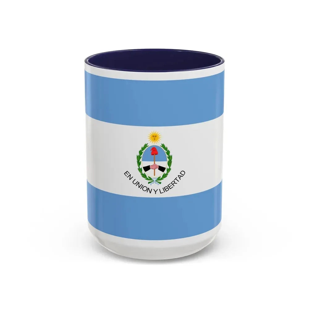 Flag of San Juan Province Argentina - Accent Coffee Mug 15oz Navy - Go Mug Yourself