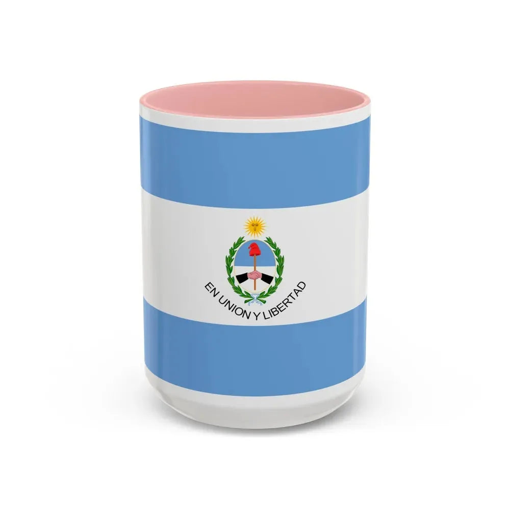 Flag of San Juan Province Argentina - Accent Coffee Mug 15oz Pink - Go Mug Yourself