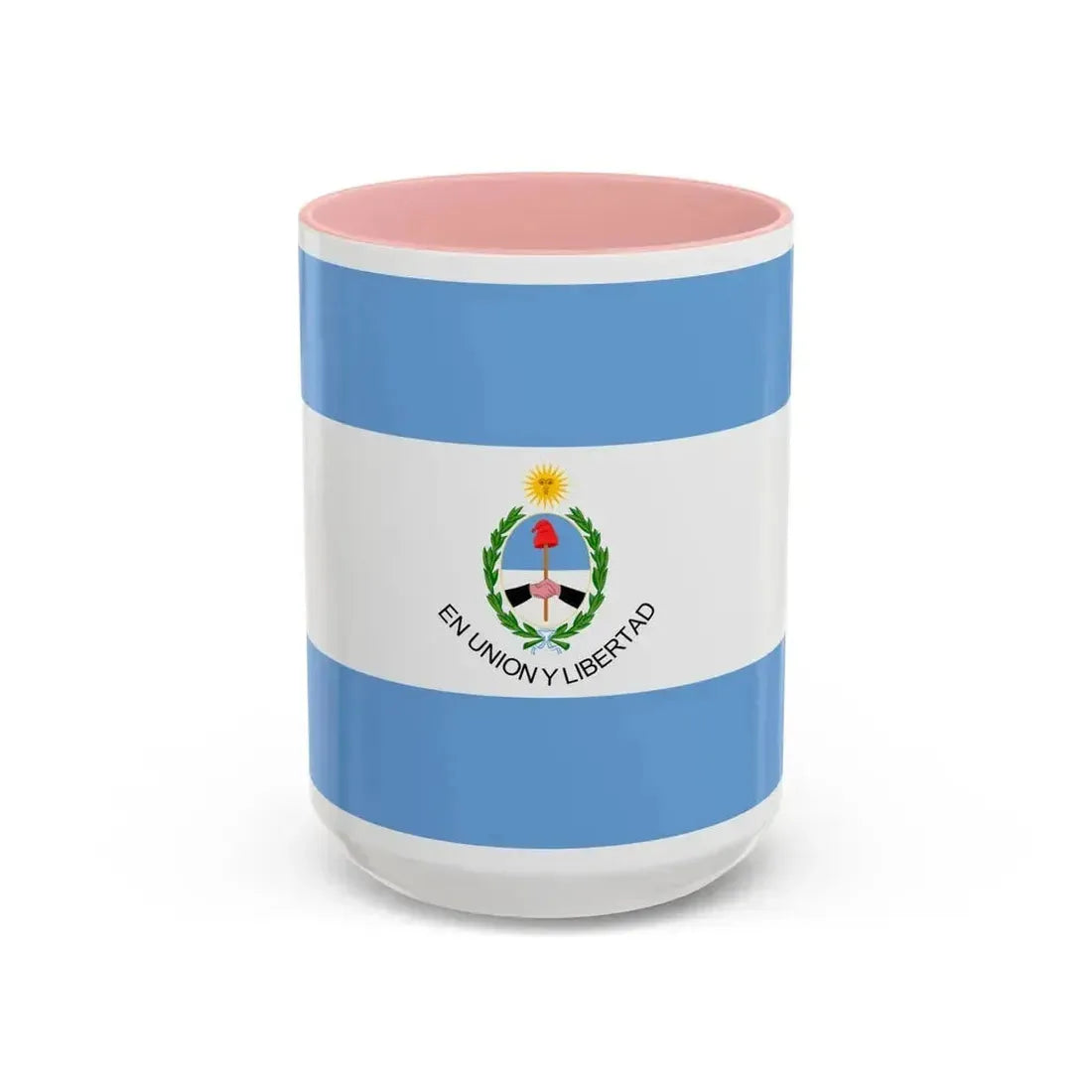 Flag of San Juan Province Argentina - Accent Coffee Mug 15oz Pink - Go Mug Yourself