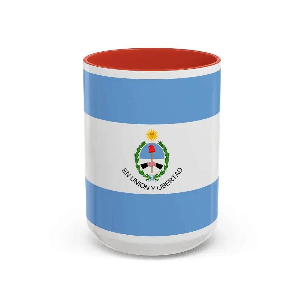 Flag of San Juan Province Argentina - Accent Coffee Mug 15oz Red - Go Mug Yourself
