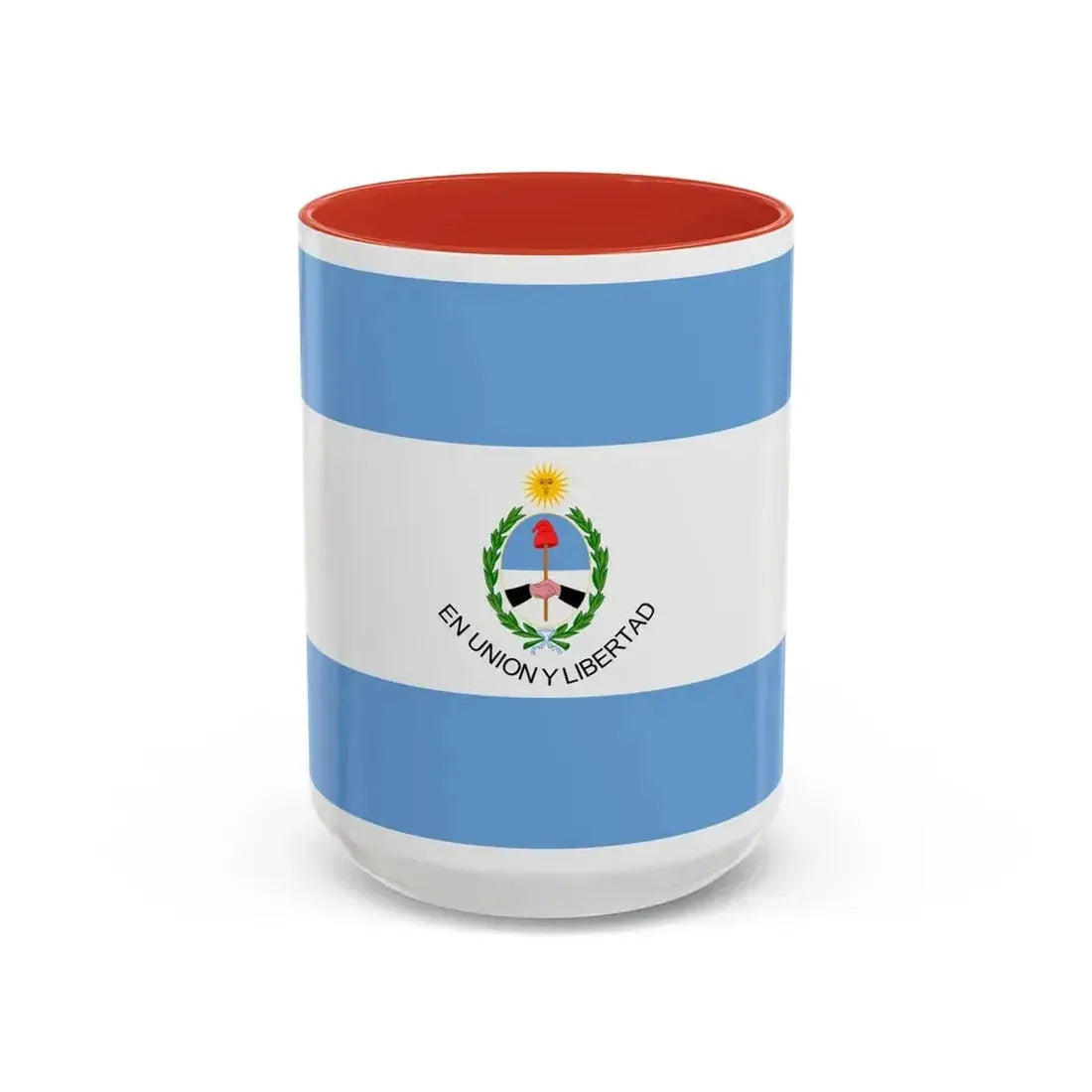 Flag of San Juan Province Argentina - Accent Coffee Mug 15oz Red - Go Mug Yourself