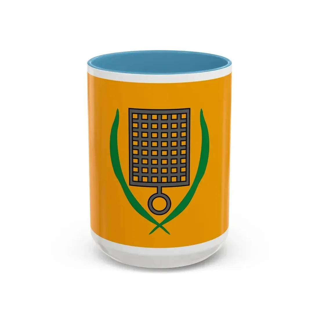 Flag of San Lawrenz Malta - Accent Coffee Mug 15oz Light Blue - Go Mug Yourself