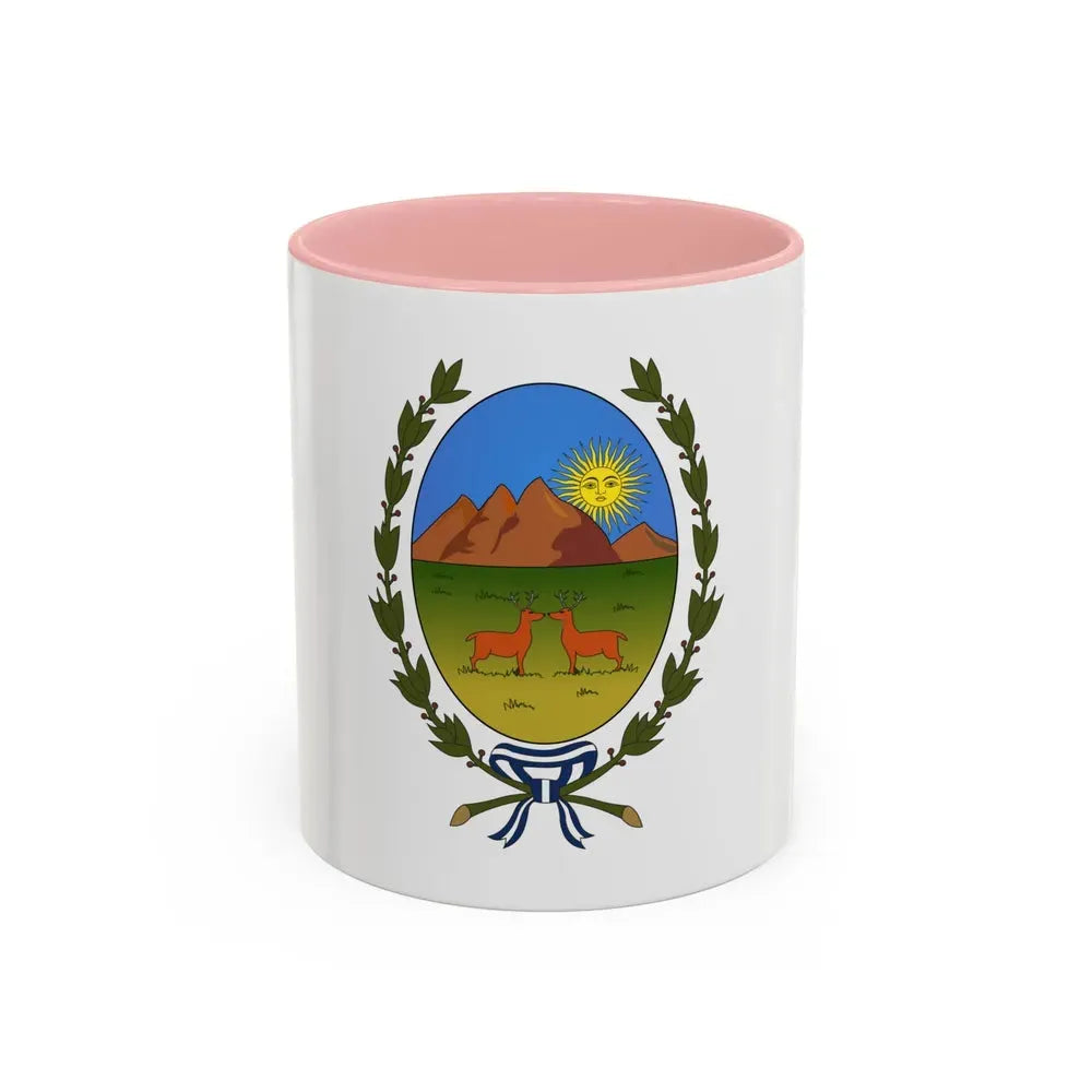 Flag of San Luis Province Argentina - Accent Coffee Mug 11oz Pink - Go Mug Yourself