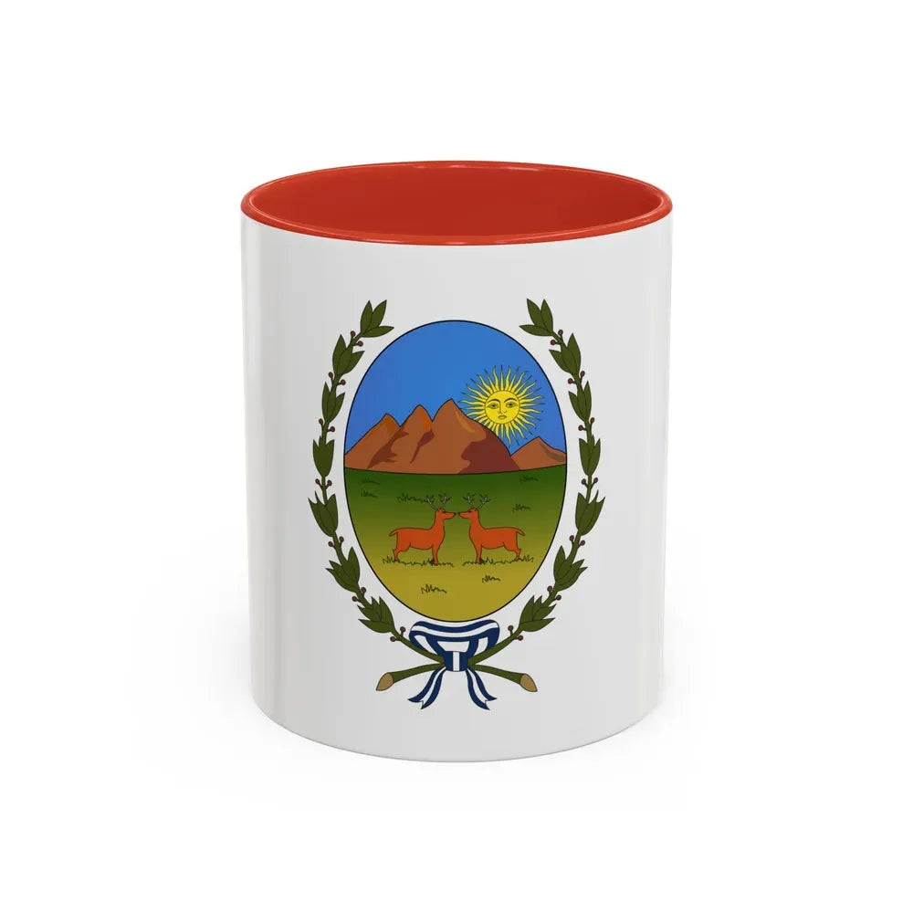 Flag of San Luis Province Argentina - Accent Coffee Mug 11oz Red - Go Mug Yourself