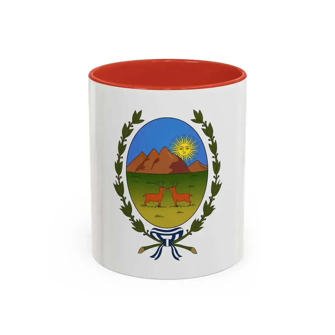 Flag of San Luis Province Argentina - Accent Coffee Mug 11oz Red - Go Mug Yourself